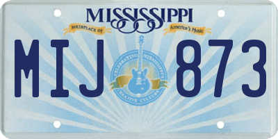 MS license plate MIJ873