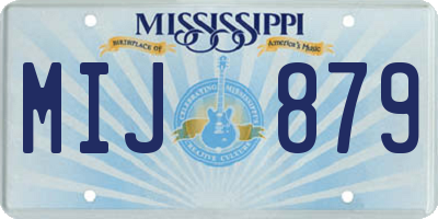 MS license plate MIJ879