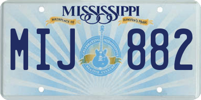 MS license plate MIJ882