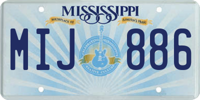 MS license plate MIJ886