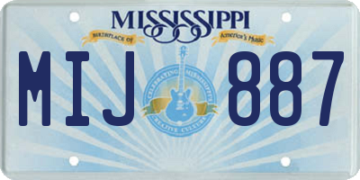 MS license plate MIJ887