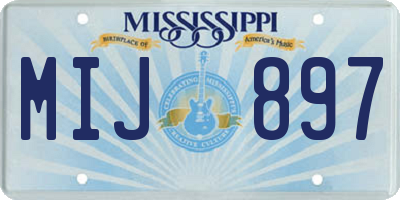 MS license plate MIJ897