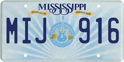 MS license plate MIJ916