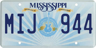 MS license plate MIJ944