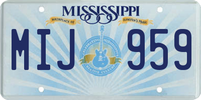 MS license plate MIJ959