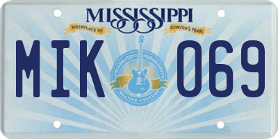 MS license plate MIK069