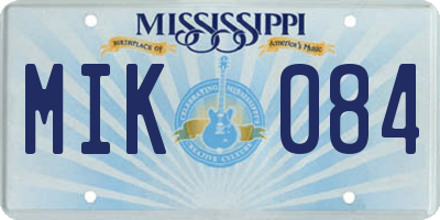 MS license plate MIK084