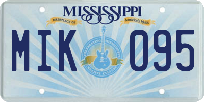 MS license plate MIK095