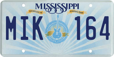 MS license plate MIK164
