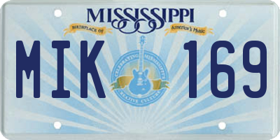 MS license plate MIK169