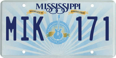 MS license plate MIK171