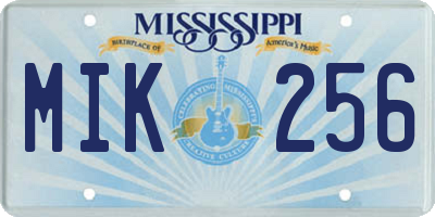 MS license plate MIK256