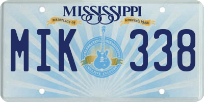 MS license plate MIK338