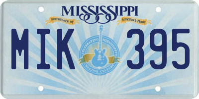 MS license plate MIK395