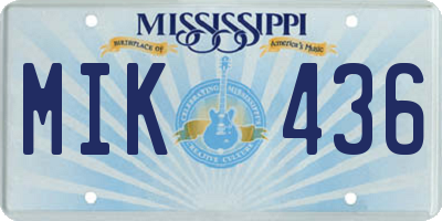 MS license plate MIK436