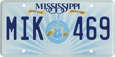 MS license plate MIK469