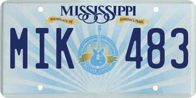 MS license plate MIK483