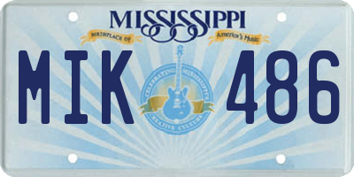 MS license plate MIK486