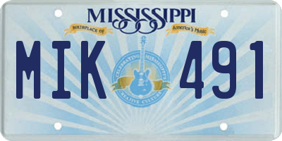 MS license plate MIK491