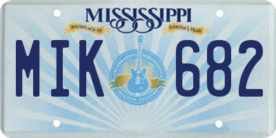 MS license plate MIK682