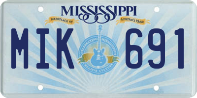 MS license plate MIK691
