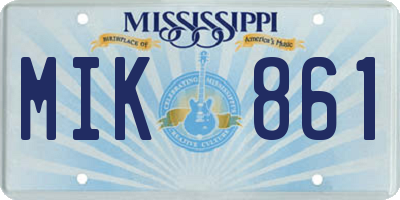 MS license plate MIK861