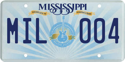 MS license plate MIL004