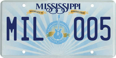 MS license plate MIL005