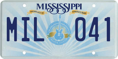 MS license plate MIL041