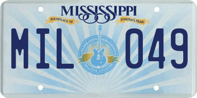 MS license plate MIL049