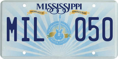 MS license plate MIL050