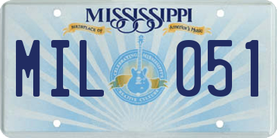 MS license plate MIL051