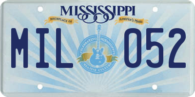 MS license plate MIL052