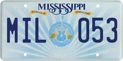 MS license plate MIL053