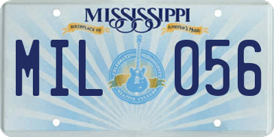MS license plate MIL056