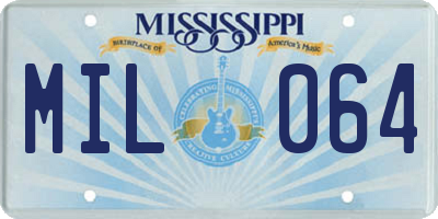 MS license plate MIL064