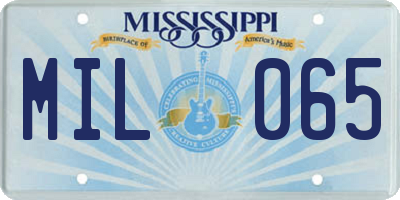 MS license plate MIL065