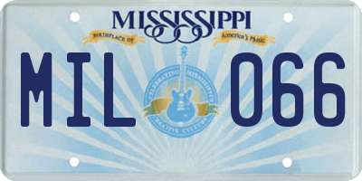MS license plate MIL066