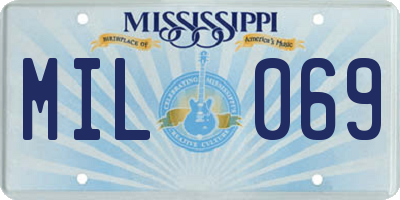 MS license plate MIL069