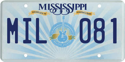 MS license plate MIL081