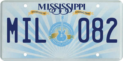 MS license plate MIL082