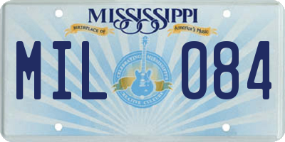 MS license plate MIL084