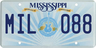 MS license plate MIL088