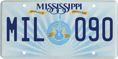 MS license plate MIL090