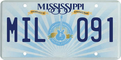MS license plate MIL091