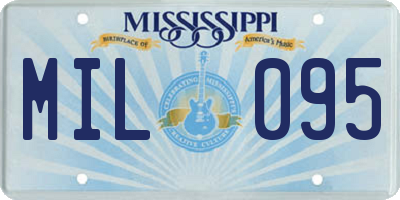 MS license plate MIL095