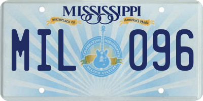 MS license plate MIL096
