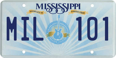 MS license plate MIL101