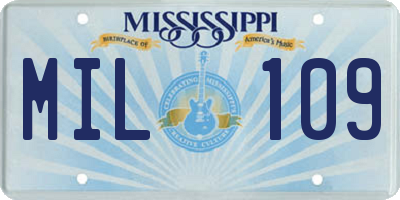 MS license plate MIL109