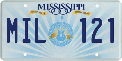 MS license plate MIL121